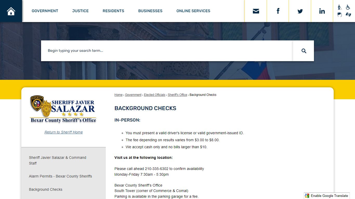 Background Checks | Bexar County, TX - Official Website